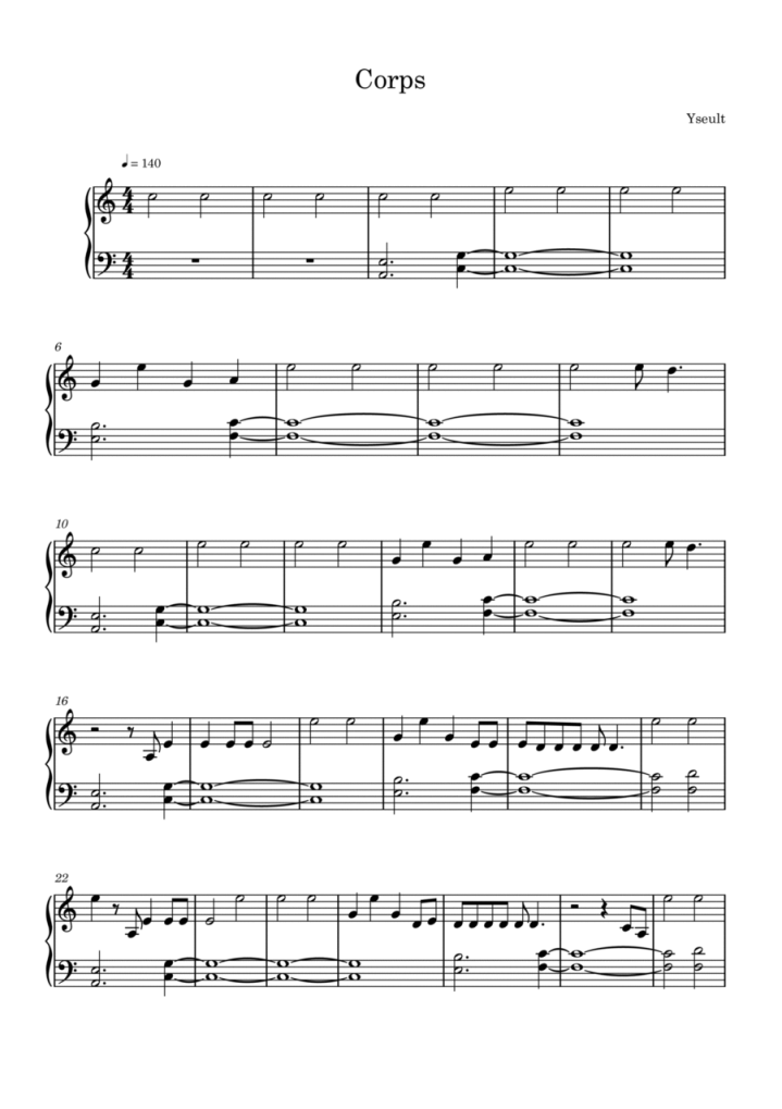 Partition corps Chartres